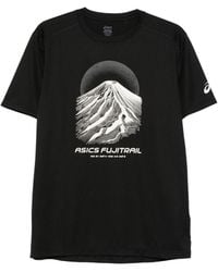 Asics - Fujitrail Logo Ss-top - Lyst
