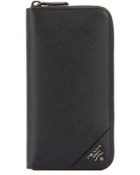Prada - Saffiano Zipped Wallet - Lyst