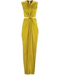 Max Mara - Hourglass Jurk In Silk Satin - Lyst