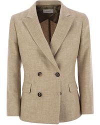 SAULINA - Antonella Double Breasted Cotton Blend Jacket - Lyst