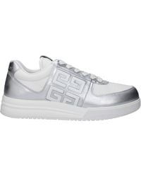 Givenchy - Homme's Baskets Blanc/Argent Cuir - Lyst