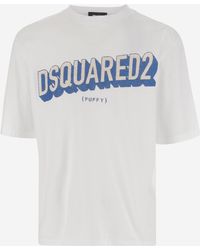 DSquared² - Katoenen T -shirt Met Logo - Lyst