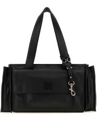 Miu Miu - Nappa Leather Utilitaire Shopping Bag - Lyst