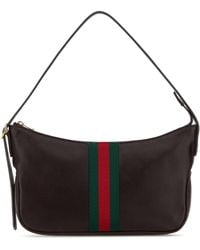 Gucci - Dark Leather Small Lunetta Shoulder Bag - Lyst