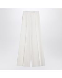 Max Mara - Wool Gabardine Trousers - Lyst