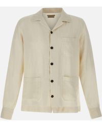 Devore - Devore 'Dvg4 Rick Cream Linen Shirt - Lyst