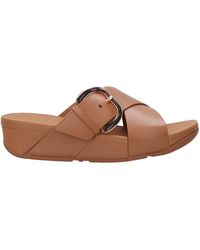 Fitflop - Sandalen Leer Bruin - Lyst