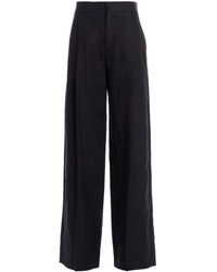 Chloé - Chloé Linnen Broek Met Voorste Plooien - Lyst