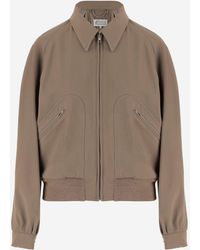Maison Margiela - Virgin Wool Jacket With Zip - Lyst