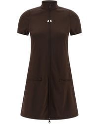 Courreges - Robe de survêtement de la survêtement des cours des cours - Lyst