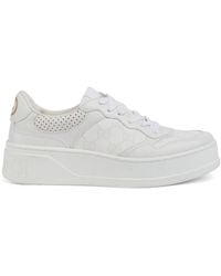 Gucci - GG Embossed Leather Sneaker - Lyst