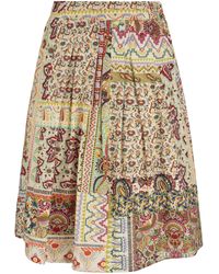 Etro - Falda de algodón con estampado de mosaico - Lyst