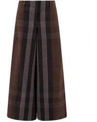 Burberry - Wide Trousers - Lyst