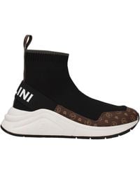 Pollini - Sneakers Donna Tessuto Marrone/Nero - Lyst