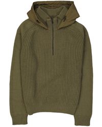 Herno - Pull tricoté à capuche et manches longues - Lyst