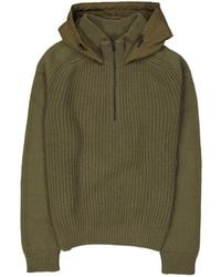 Herno - Long-Sleeved Hooded Knitted Jumper - Lyst
