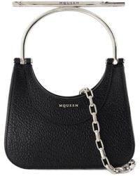 McQueen - Mini Cross Bar Purse Alexander Mc Queen Leather Black - Lyst