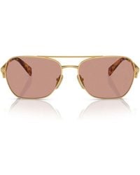 Prada - Zonnebril Pra50 S 5 Ak08 M Goud/paarse Dames - Lyst