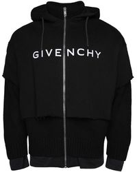 Givenchy - Zipped Hoodie Sweatshirt - Lyst