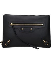 Balenciaga - Pochette Neo klassische Frauen Leder schwarz - Lyst