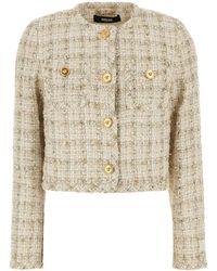 Versace - Tweed Blazer - Lyst