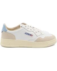 Autry - Leather And Suede Upper Sneakers With Padded Collar - Lyst