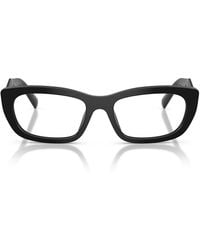 Prada - Brillen PRD09 V 16 K1 O1 Schwarz/Transparent Damen - Lyst