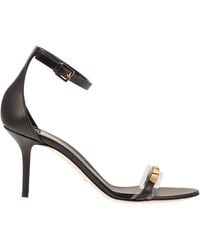 Elisabetta Franchi - High-Heel Sandals With Transparent Strap And Logo Detail - Lyst