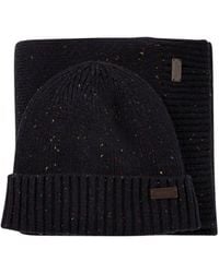 Barbour - "Carlton Fleck" Beanie & Scarf Set - Lyst