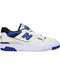 New Balance - Sneakers 550 Uomo Pelle Bianco/Blu - Lyst