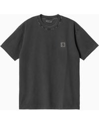 Carhartt - S/S Chase Charcoal Cotton T Shirt - Lyst