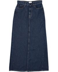 P.A.R.O.S.H. - Joy Long Denim Skirt - Lyst