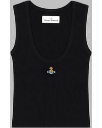 Vivienne Westwood - Ribbed Scoop Neck Tank Top - Lyst