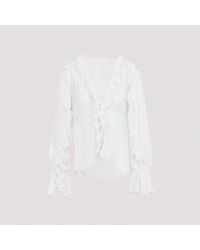 Alberta Ferretti - Crêponne-shirt - Lyst