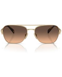 Prada - Zonnebril Pra50 S Zvn50 C Goud/bruin Gradiënt Dames - Lyst