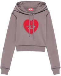 DIESEL - Heart Baumwoll-Hoodie - Lyst