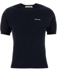 Miu Miu - Midnight Wool Sweater - Lyst