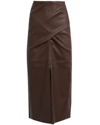 Brunello Cucinelli - Leren Rok - Lyst