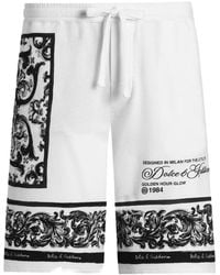 Dolce & Gabbana - Katoenen Shorts Met Logo - Lyst