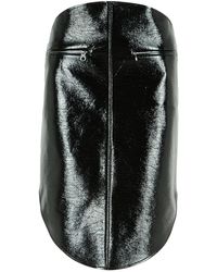 Courreges - Kwarters Zwart Katoenen Blend Rok - Lyst