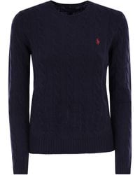 Polo Ralph Lauren - Geflochten Wolle und Kaschmirbesatzungshals - Lyst