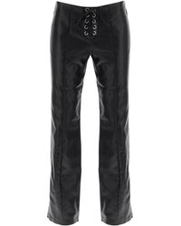 ROTATE BIRGER CHRISTENSEN - Straight Cut Pants In Faux Leather - Lyst