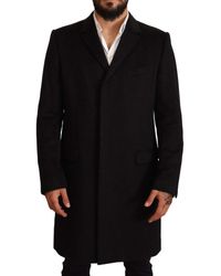 40% di sconto Caban con risvolti rimuovibiliDolce & Gabbana in Lana da Uomo colore Nero Uomo Abbigliamento da Cappotti da Giacconi\ne cappotti corti 