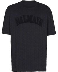 Balmain - T-Shirt mit Pb-Monogramm - Lyst