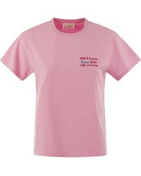 Mc2 Saint Barth - Emilie T -shirt Met Borduurwerk Op De Borst - Lyst
