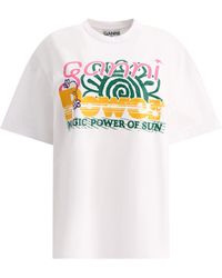 Ganni - Multi Flower T -shirt - Lyst
