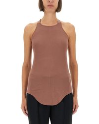 Rick Owens - Solid Halter Neck Top - Lyst