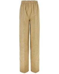 Prada - Cotton Wide-Leg Pant - Lyst