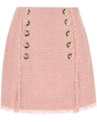 Balmain - Tweed Skirt - Lyst