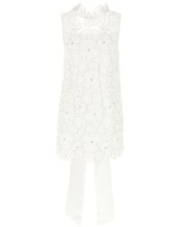 Self-Portrait - Selbstporträt 'weißer Tüll Satin Bow Mini' Kleid - Lyst